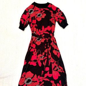 NWOT Poppy-Print Floral Who What Wear Dress size M